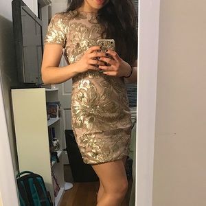 Dress the Population Pink Sequin Mini Dress